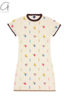 YANYAN KNITS Daisy mini dress YYK-YYW24-0021-XY ivory